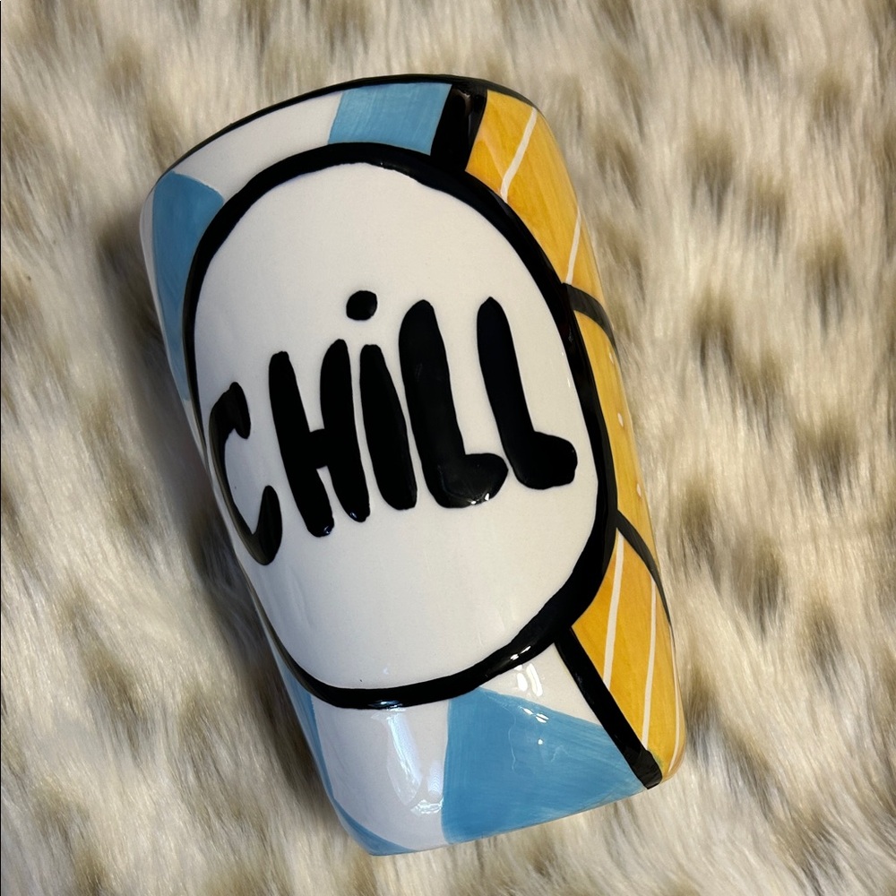Joanna Delomba "Chill" Pop Art Ceramic Cup